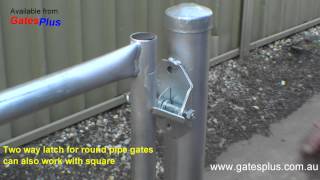 Gate Latch 2 way for round pipe and square [upl. by Imij]