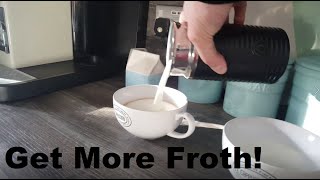 How to Get More Froth from Your Nespresso Coffee Aeroccino  Nespresso tips and help [upl. by Huberty]