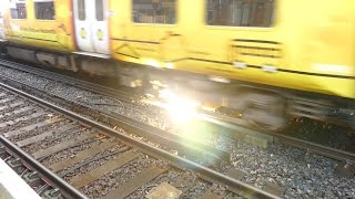 Merseyrail 507 009 making arcs at Birkdale station [upl. by Barcroft451]