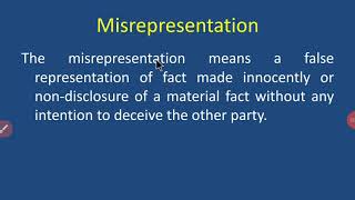 Misrepresentation [upl. by Sullivan]