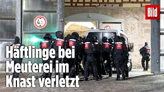 Gefängnismeuterei Polizei stürmt Knast in Thüringen  JVA Untermaßfeld [upl. by Aniraad]